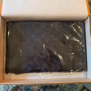 Louis Vuitton charcoal monogram shawl